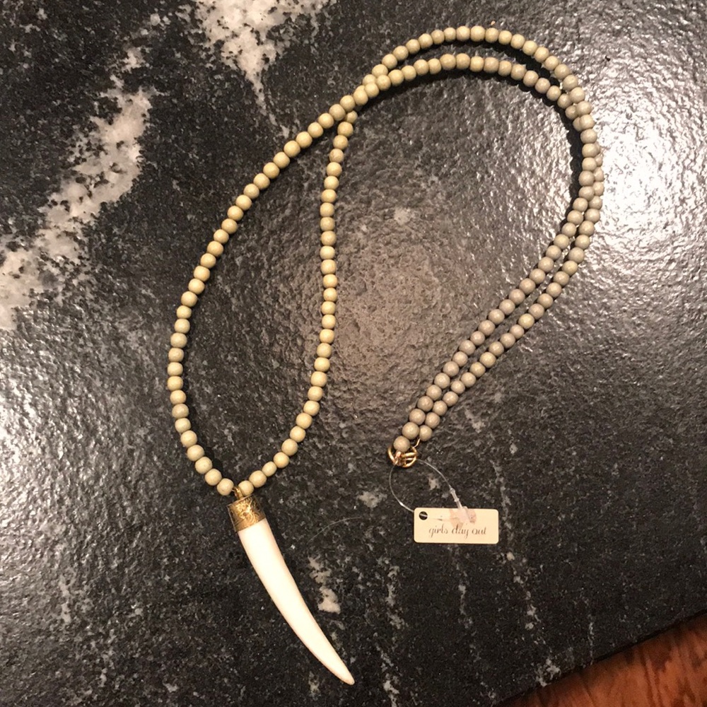 Faux ivory bone neckclace